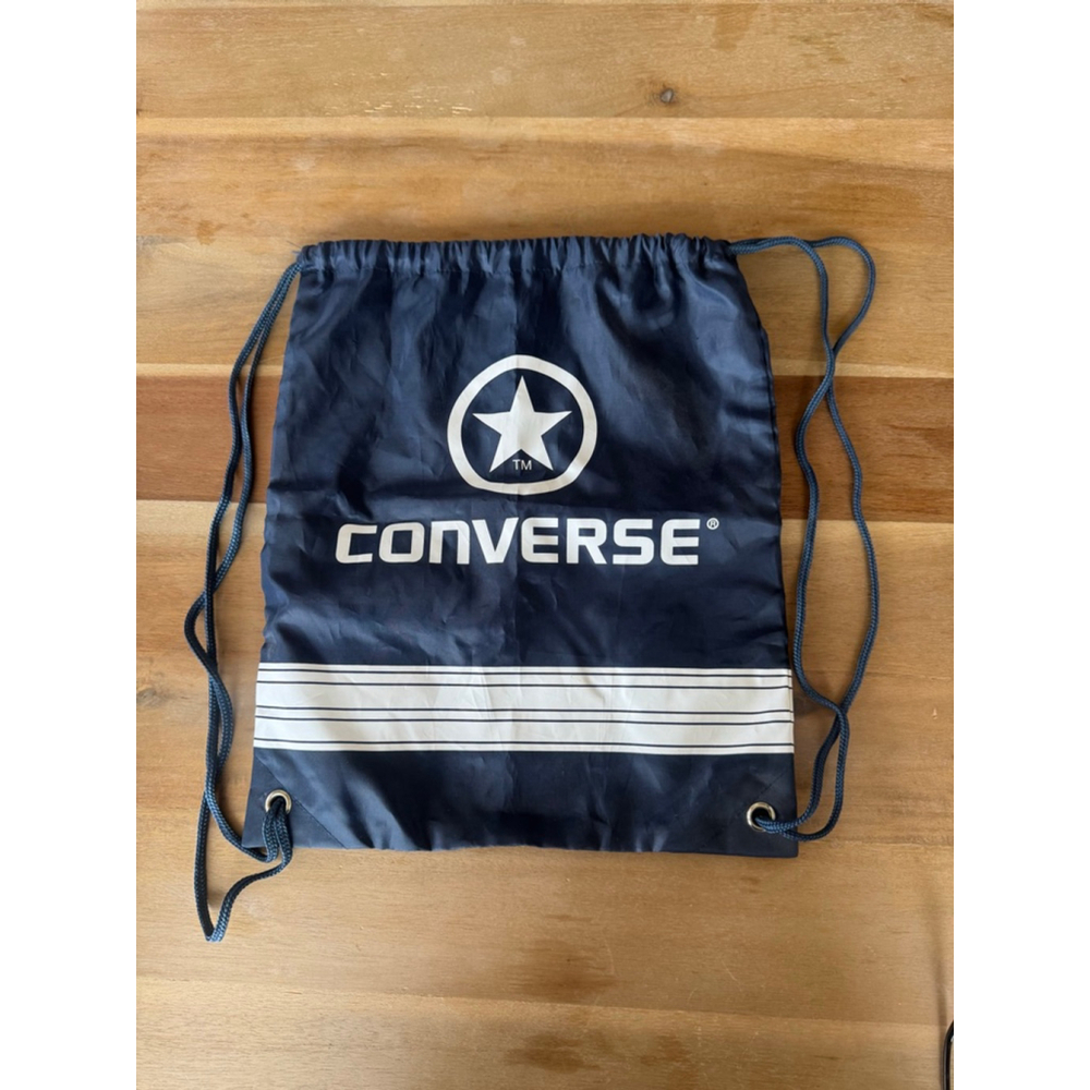 Converse Navy White Drawstring Backpack One Size